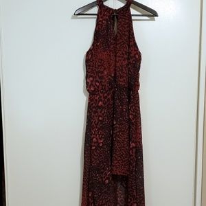 As U Wish High Low Leopard Print Maxi Dress